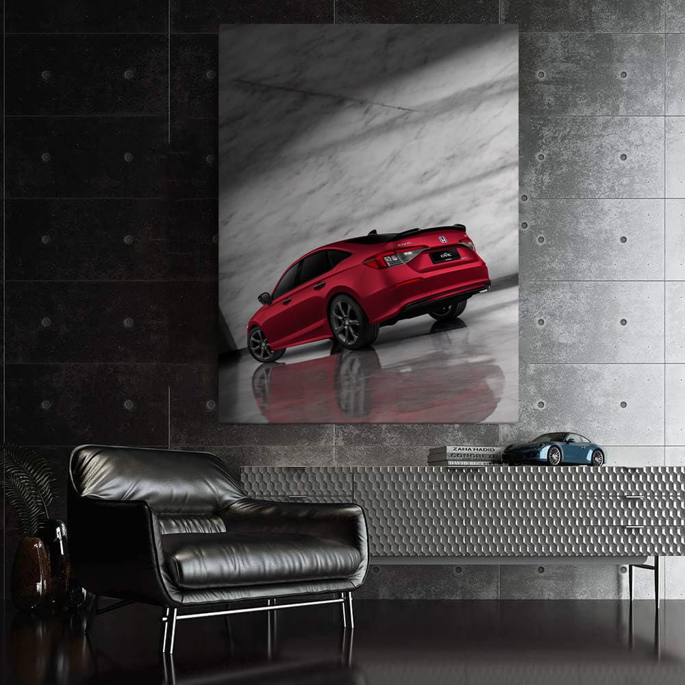 2025 Honda Civic with Marble Backdrop: Elegant and Dynamic