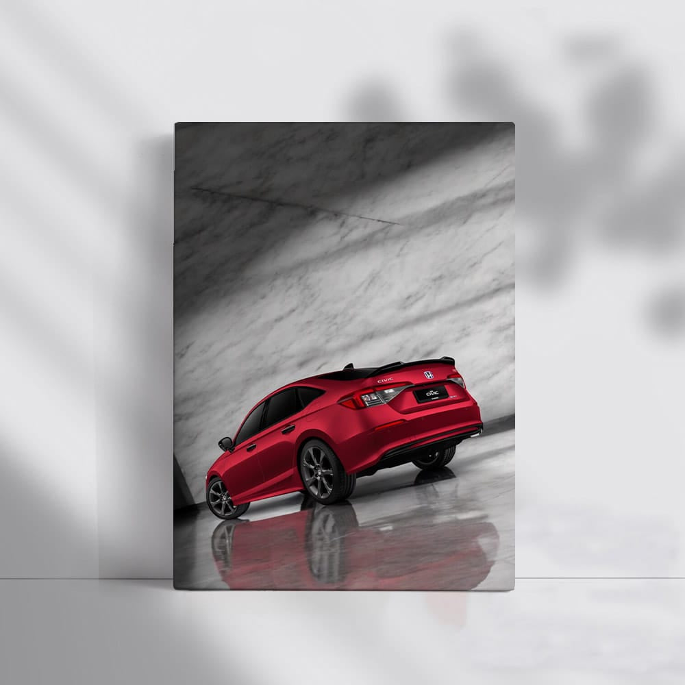 2025 Honda Civic with Marble Backdrop: Elegant and Dynamic