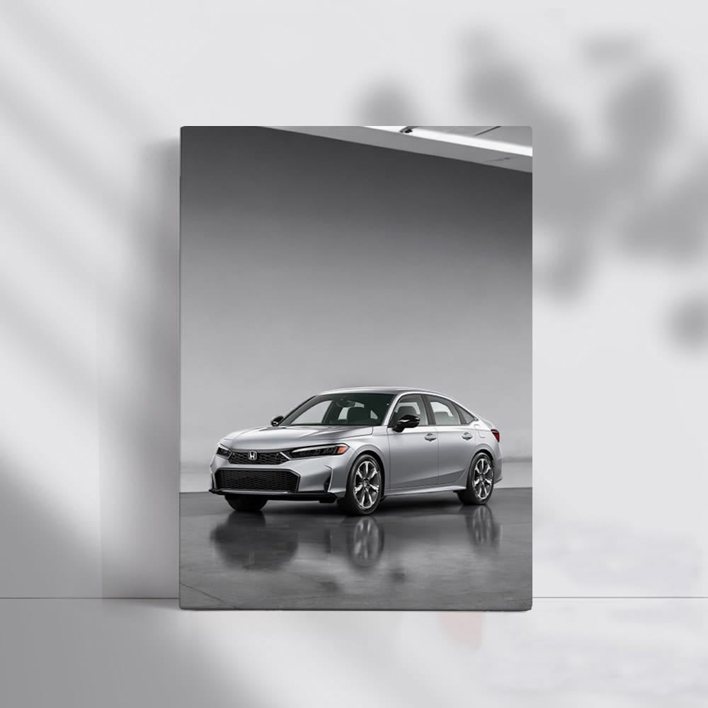 Honda Civic 2025 in Parking Lot - Modern Style & Elegance