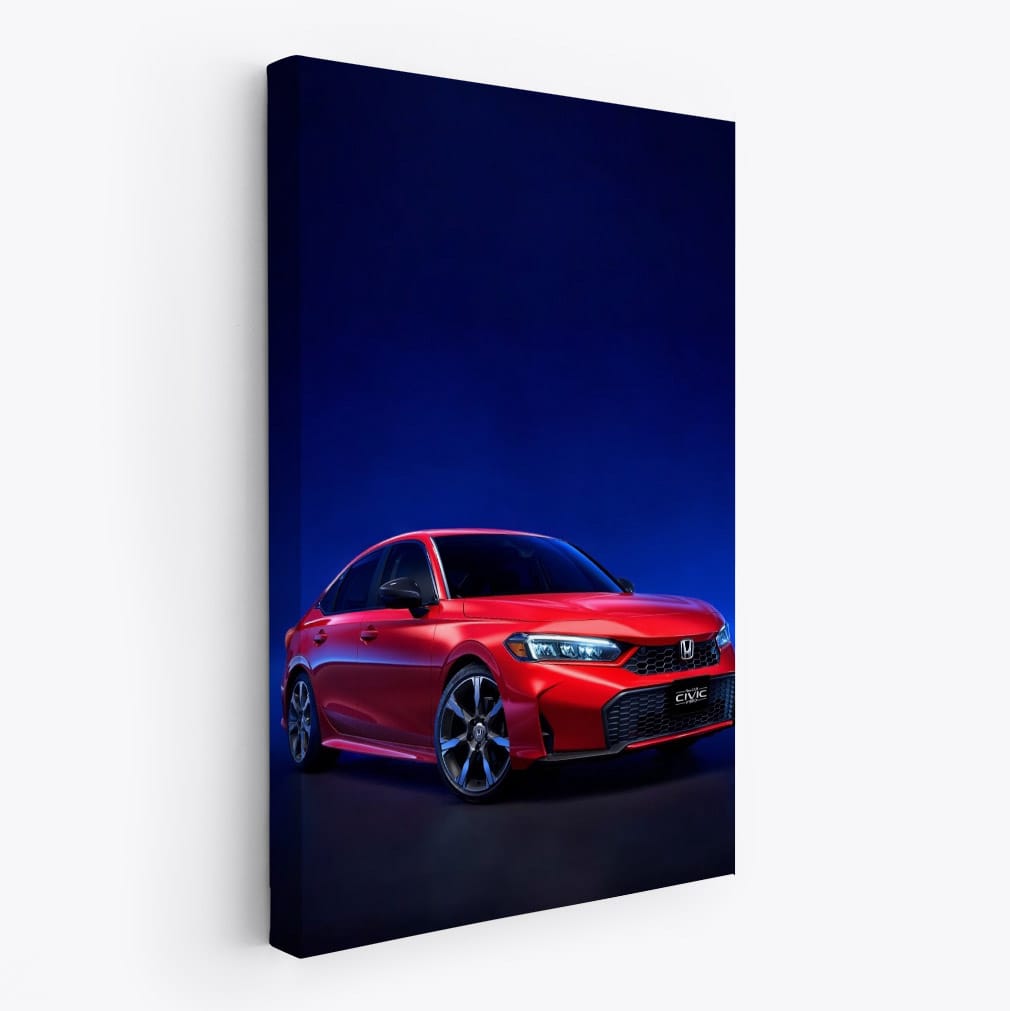 2025 Honda Civic on Dark Blue Background - Sleek and Modern