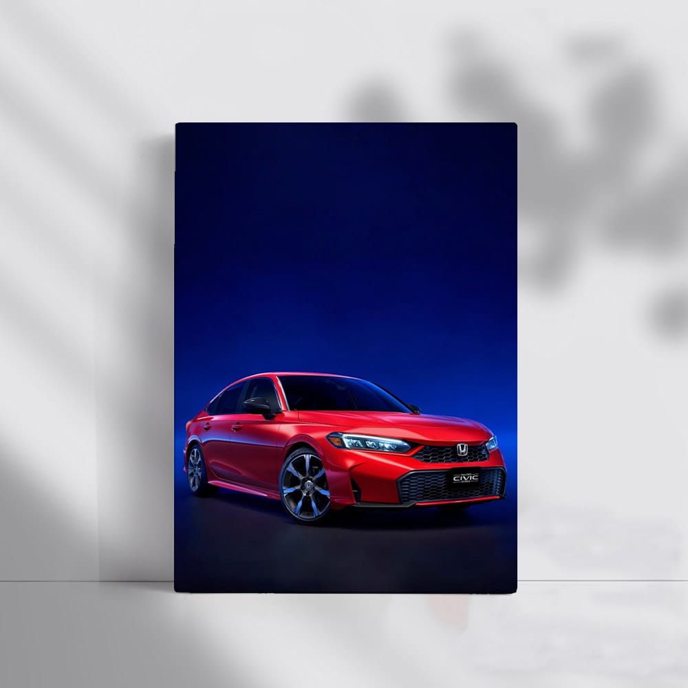 2025 Honda Civic on Dark Blue Background - Sleek and Modern