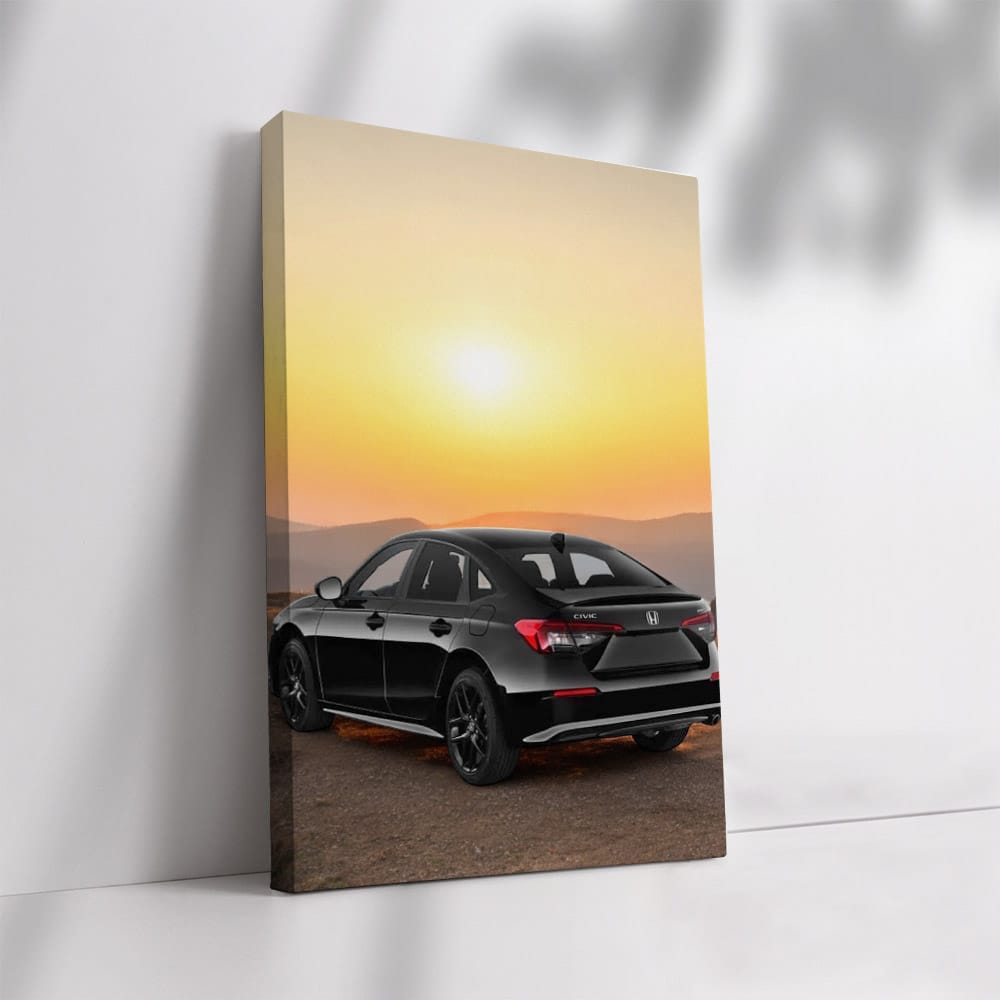 2025 Honda Civic on Hillside at Sunset - Sleek and Dynamic