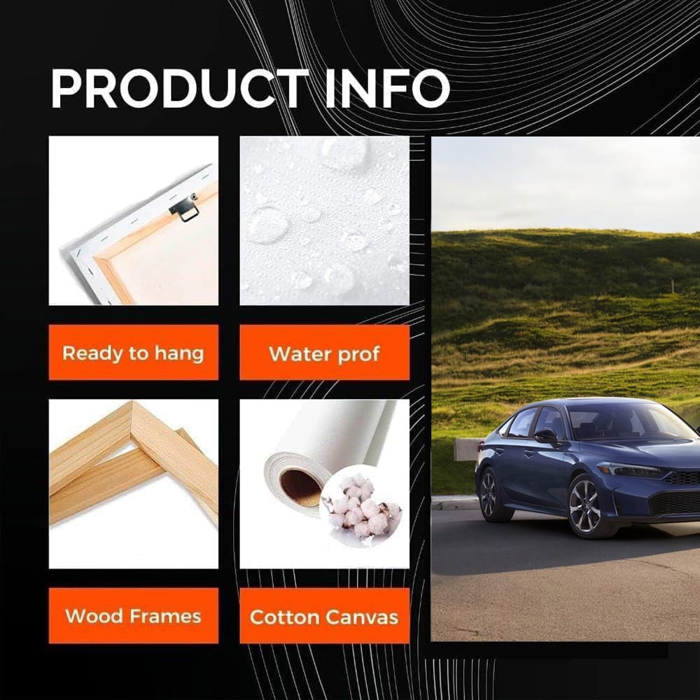 2025 Honda Civic Parked by Grassy Hillside - Sleek and Modern