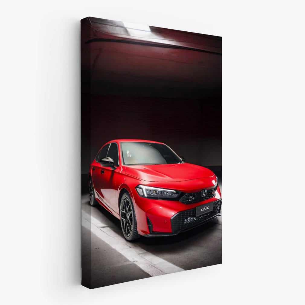 2025 Red Honda Civic in Dim Garage - Bold Urban Ride