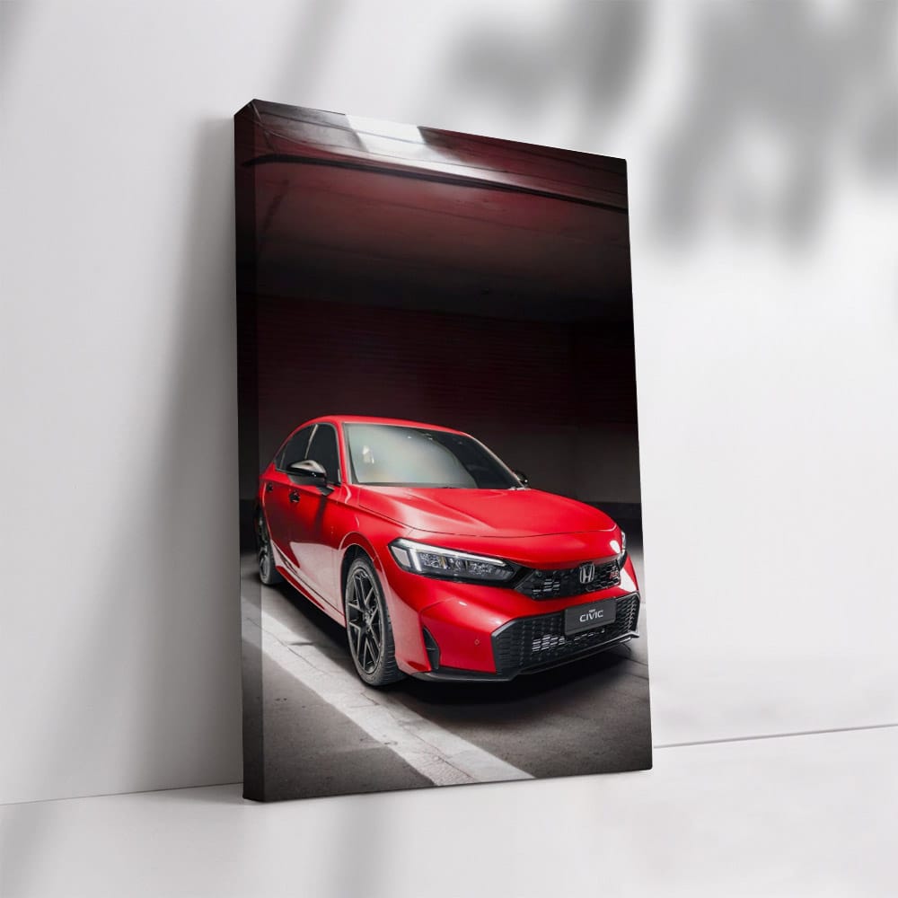 2025 Red Honda Civic in Dim Garage - Bold Urban Ride