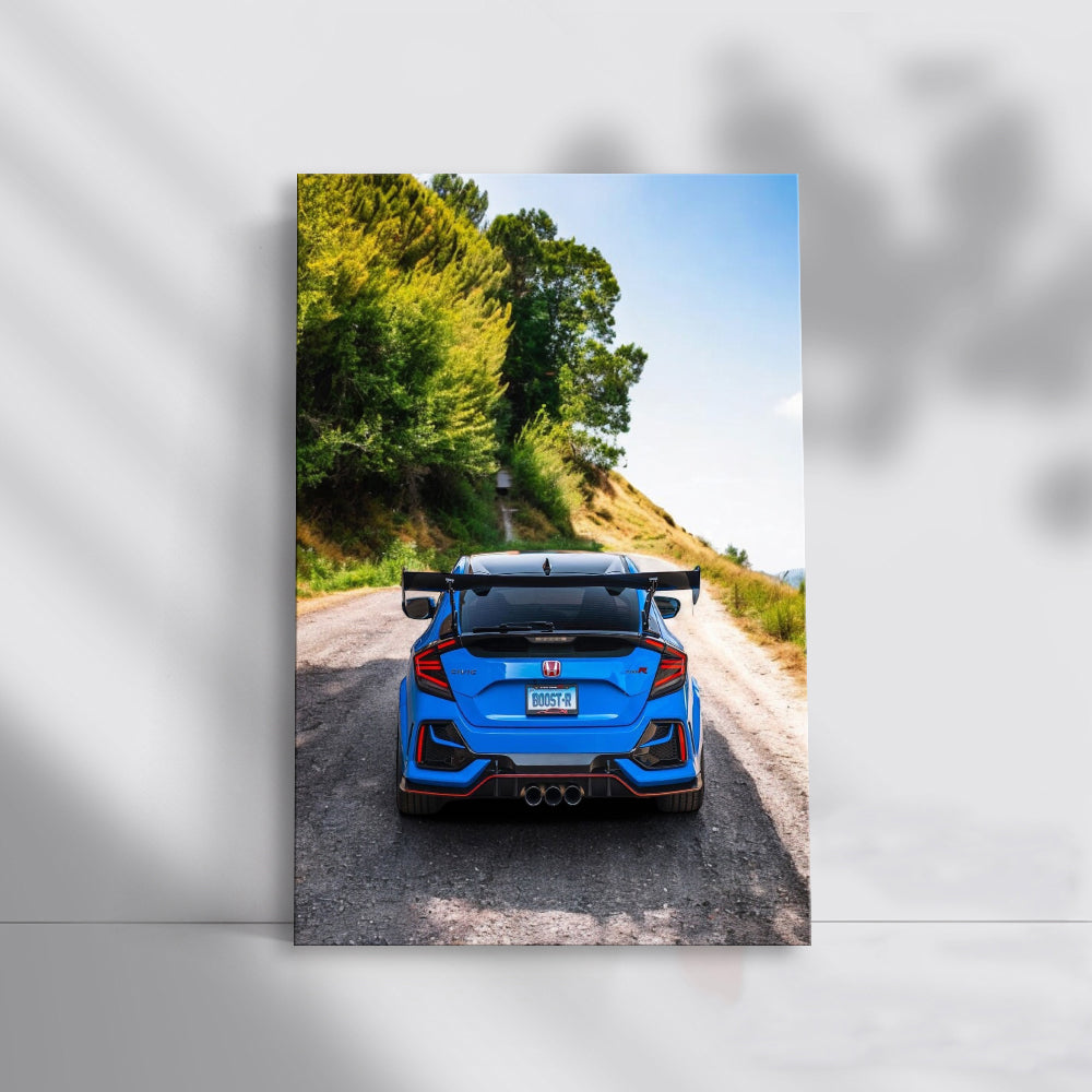 Honda Civic Blue in Wilderness - Reliable and Stylish Ride