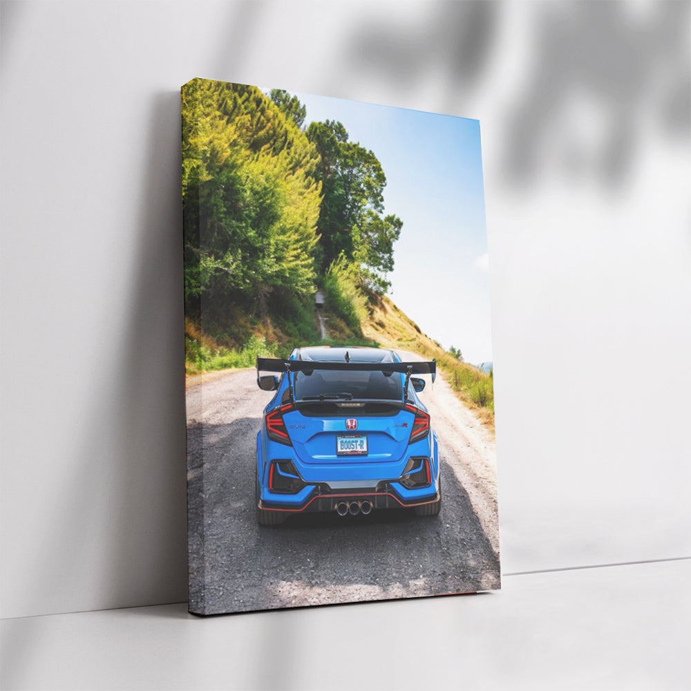 Honda Civic Blue in Wilderness - Reliable and Stylish Ride