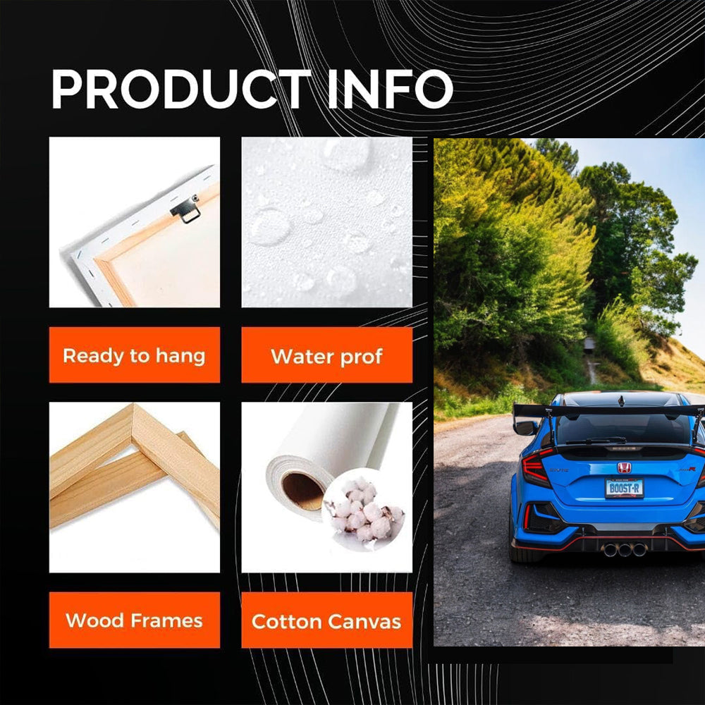 Honda Civic Blue in Wilderness - Reliable and Stylish Ride