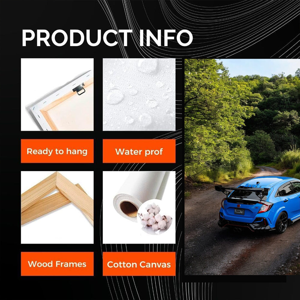 Blue Honda Civic in Forest - Stylish and Sophisticated