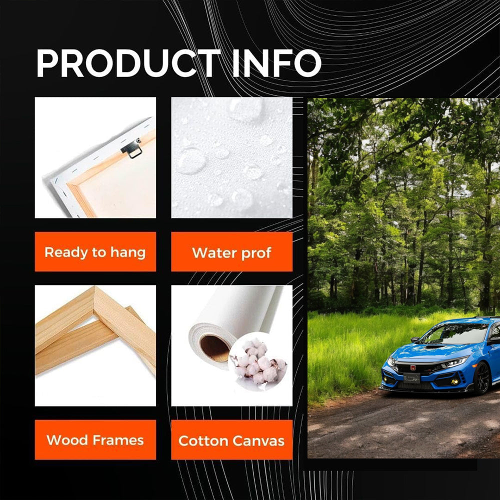 Blue Honda Civic in Forest - Reliable and Stylish Ride