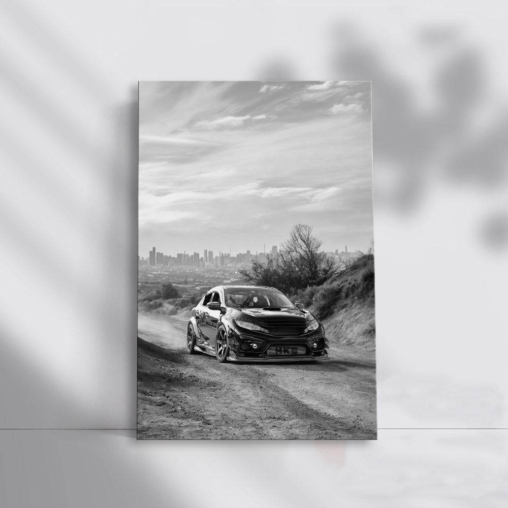 Honda Civic Black & White 3 - Stylish & Compact Ride