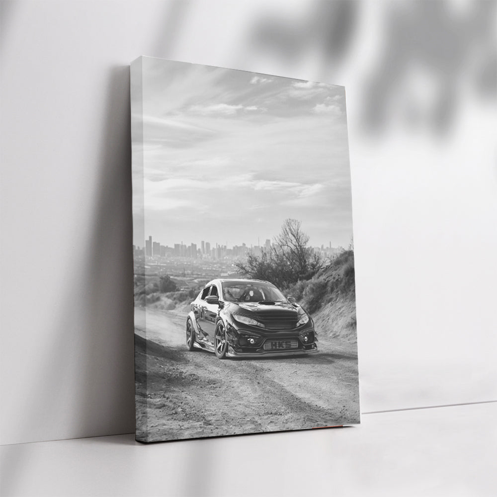 Honda Civic Black & White 3 - Stylish & Compact Ride