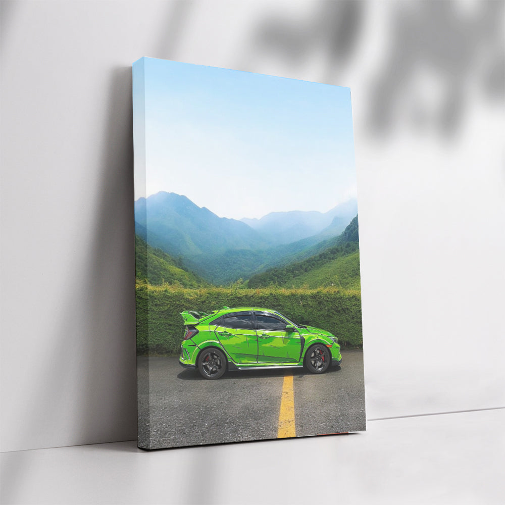 Honda Civic in Mountain Green - Dynamic Adventure