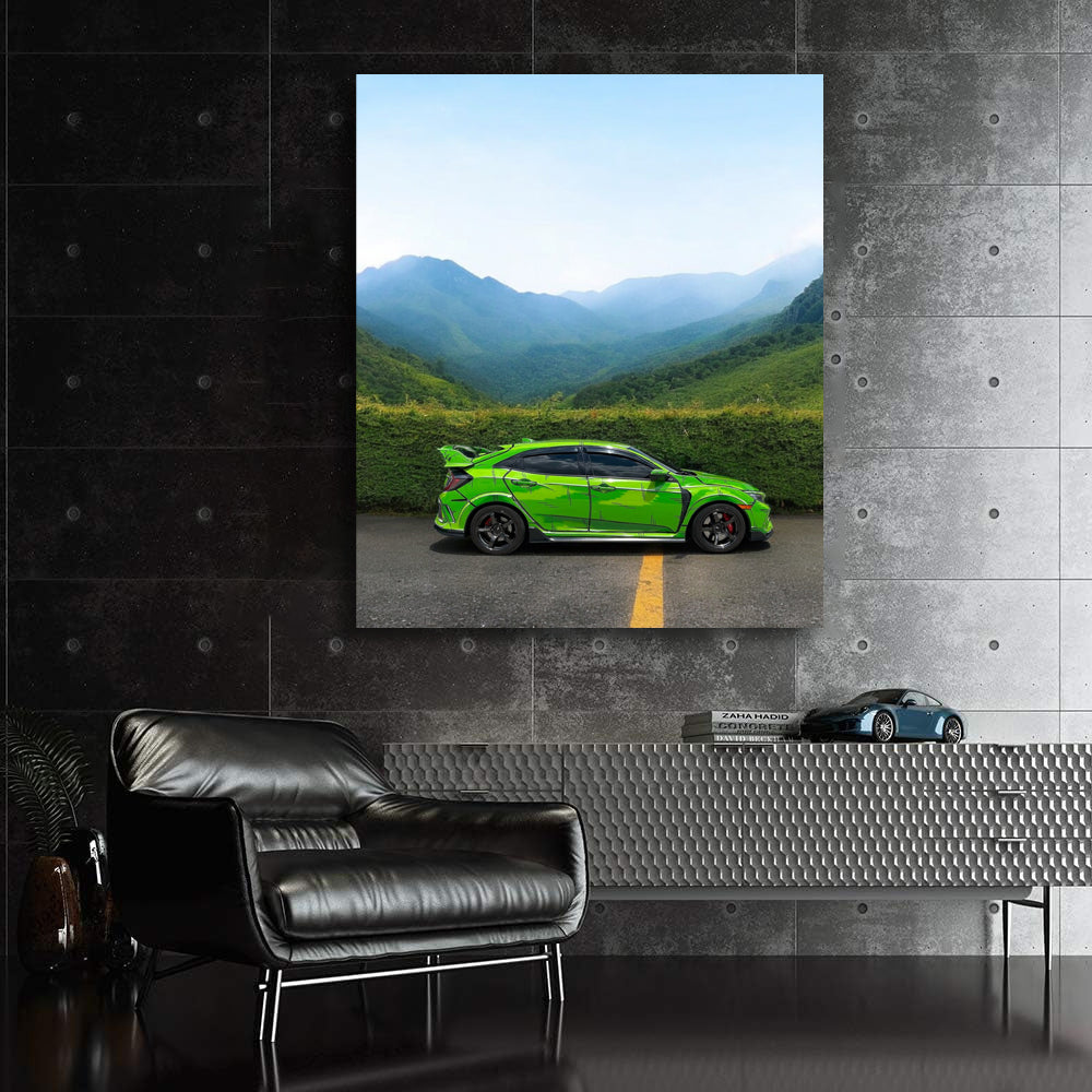 Honda Civic in Mountain Green - Dynamic Adventure