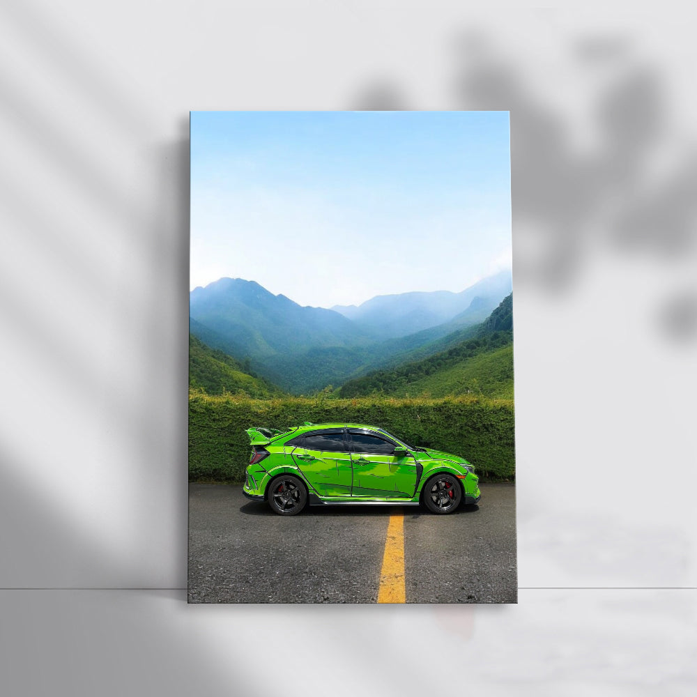 Honda Civic in Mountain Green - Dynamic Adventure