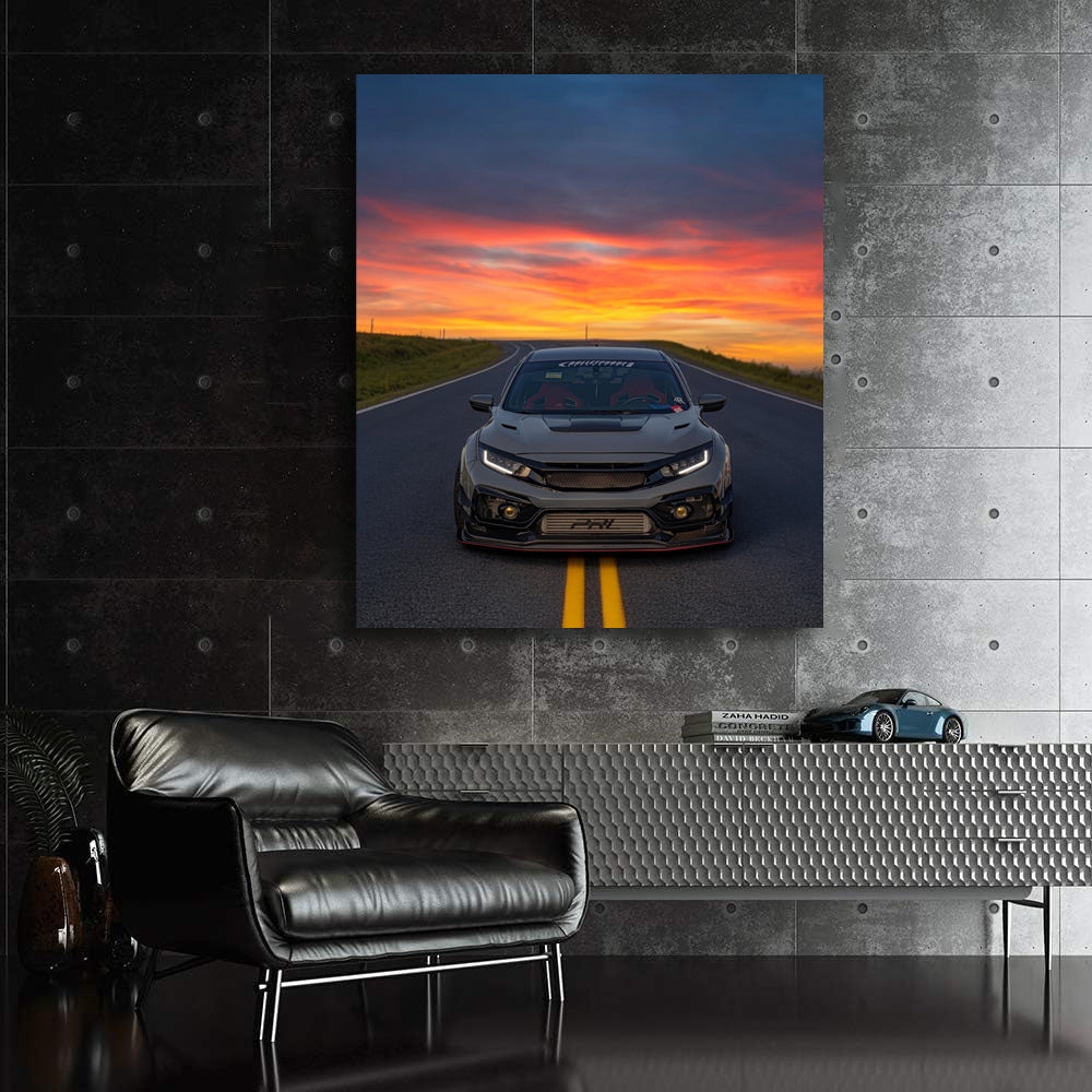 Sunset Grey Honda Civic - Sleek and Stylish Ride