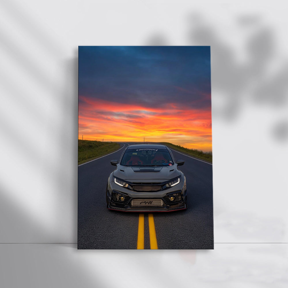 Sunset Grey Honda Civic - Sleek and Stylish Ride