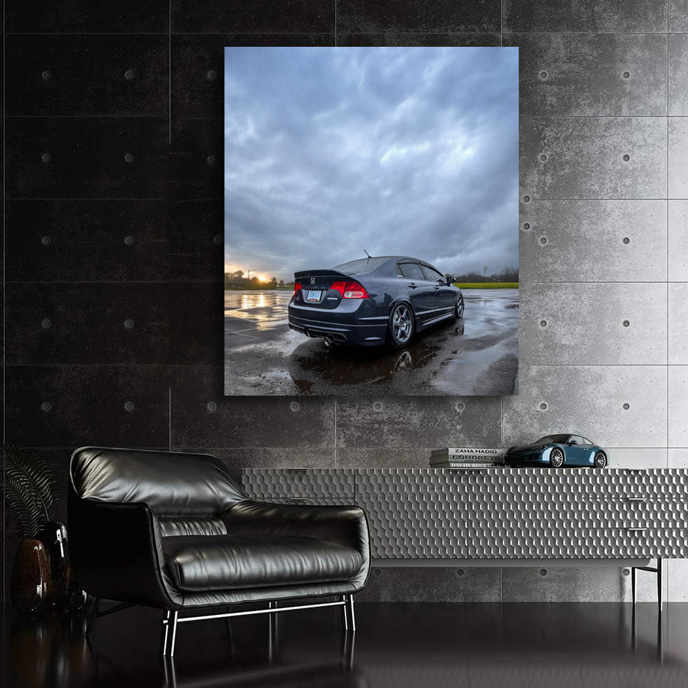 Honda Civic in Rain - Compact Elegance Redefined