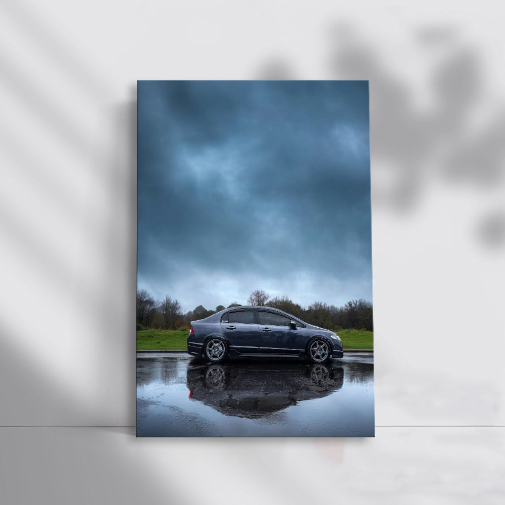 Honda Civic in Rain - Reliable and Stylish Ride