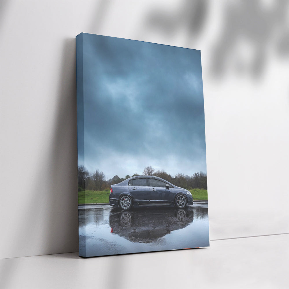 Honda Civic in Rain - Reliable and Stylish Ride