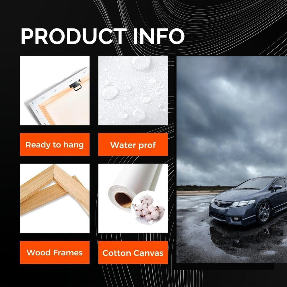 Honda Civic in Rain - Model 3, Stylish and Reliable
