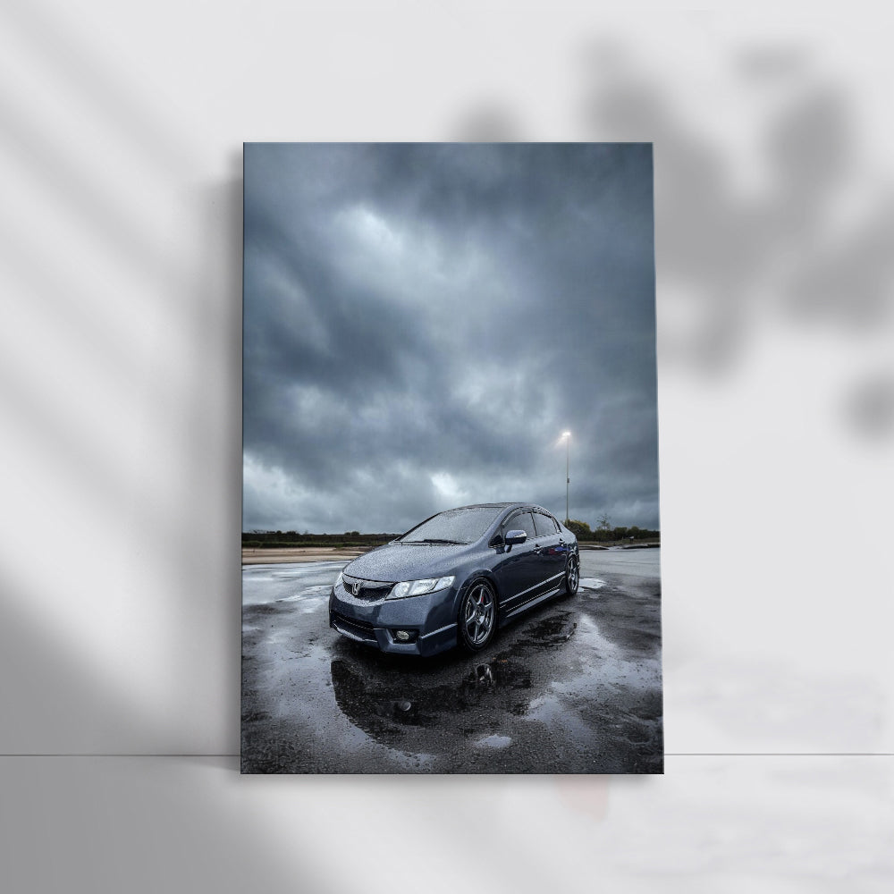 Honda Civic in Rain - Model 3, Stylish and Reliable