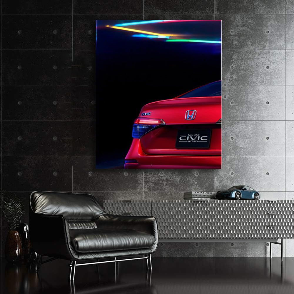 Honda Civic Neon Red - Bold Style, Urban Edge