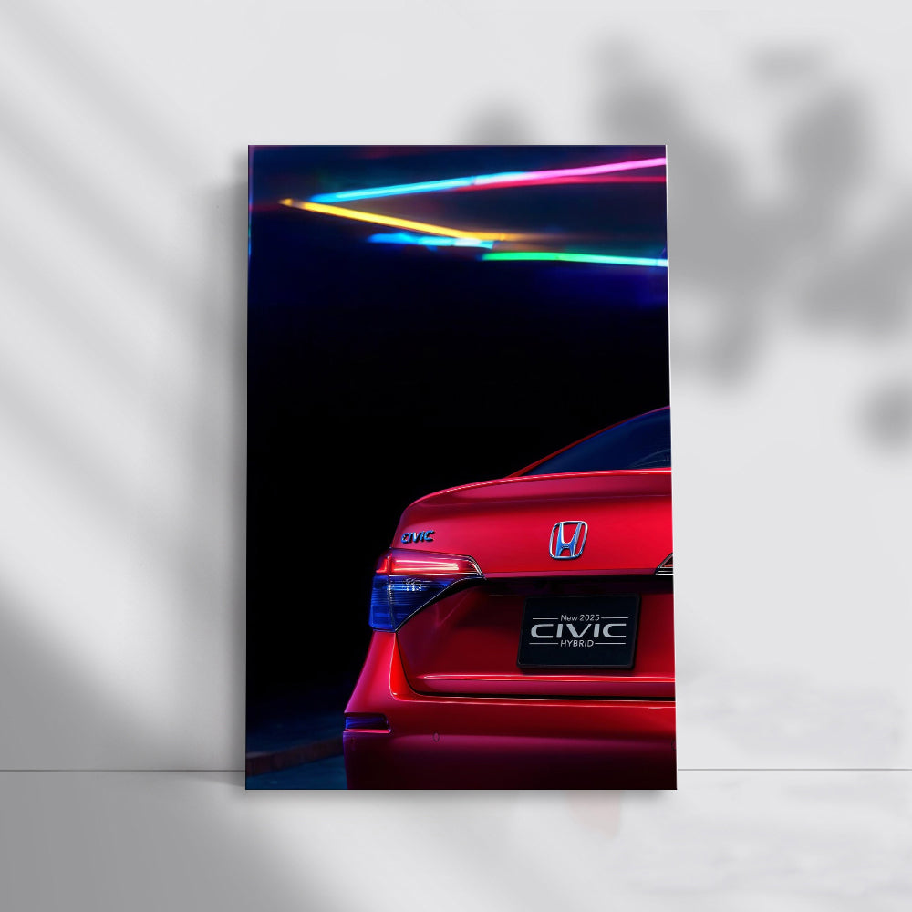 Honda Civic Neon Red - Bold Style, Urban Edge