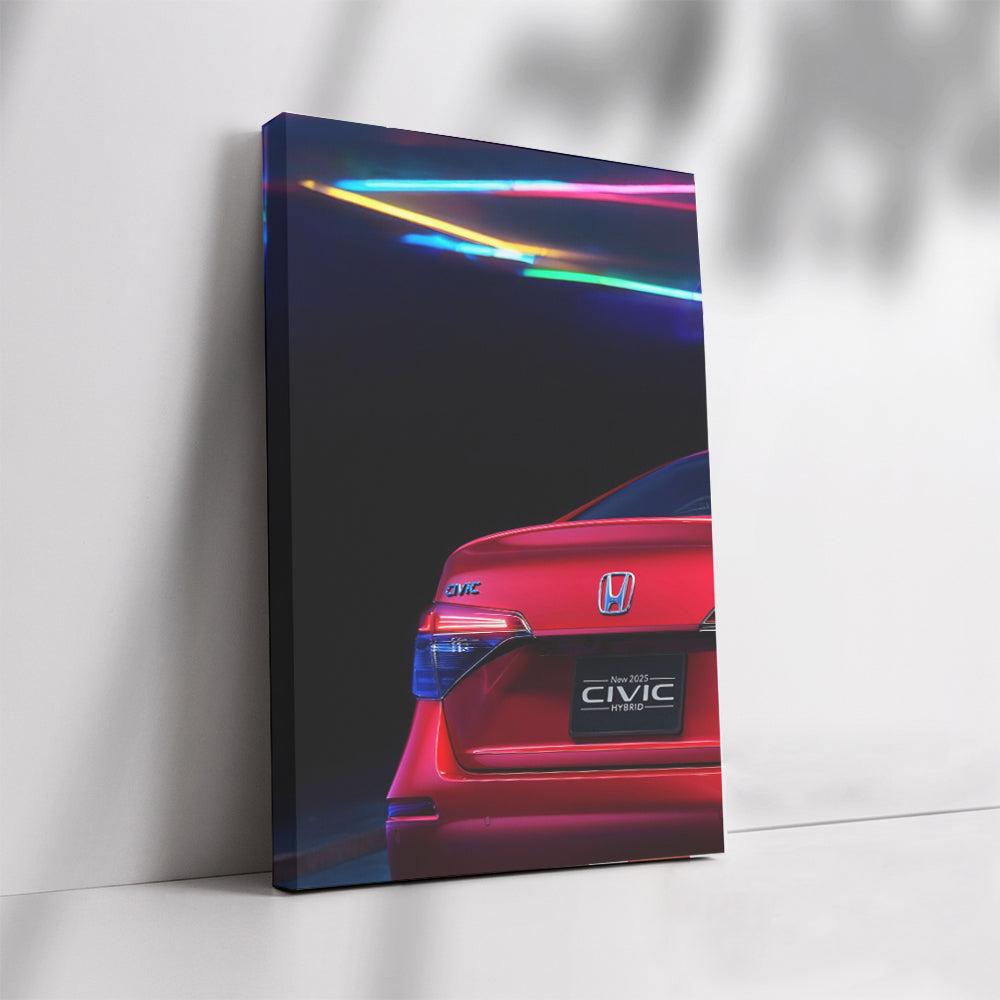 Honda Civic Neon Red - Bold Style, Urban Edge