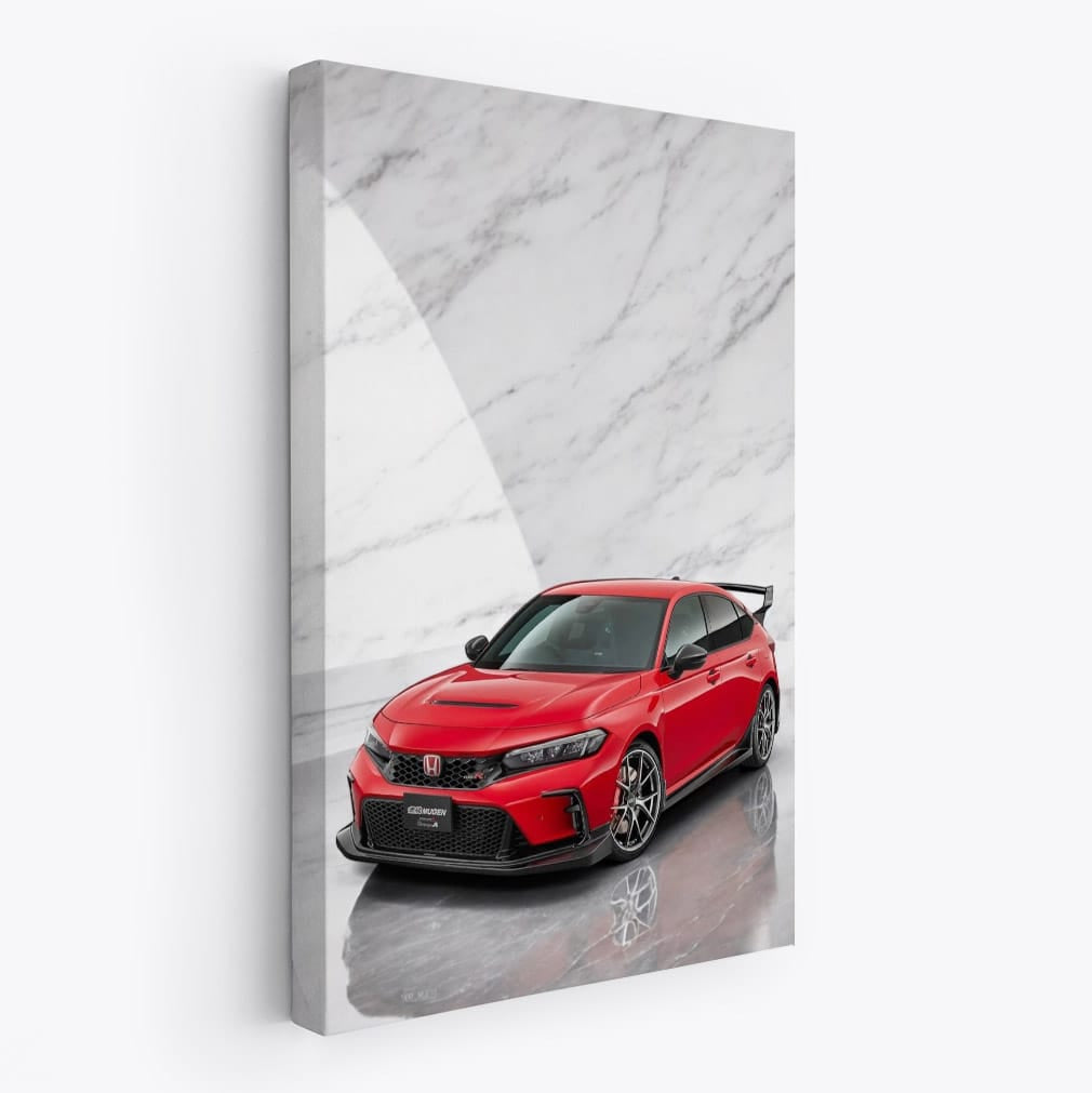 Honda Civic Type R on Marble Background - Speed Meets Style