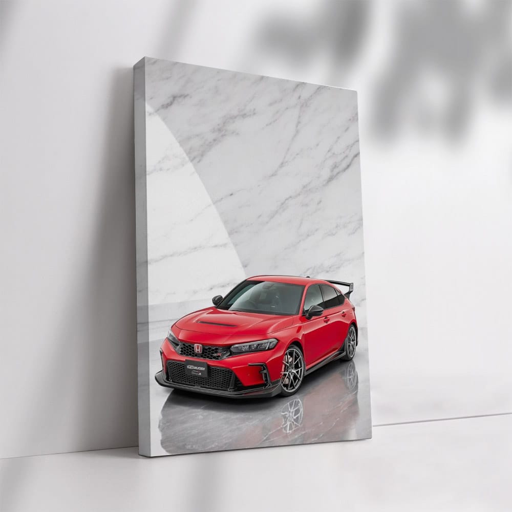 Honda Civic Type R on Marble Background - Speed Meets Style