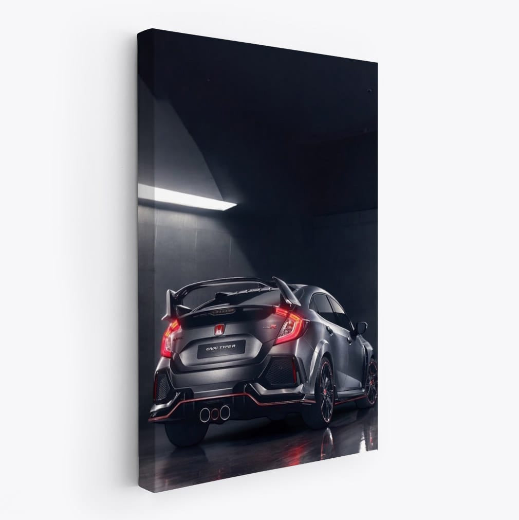 Honda Civic Type R in Dim Garage - Power and Precision