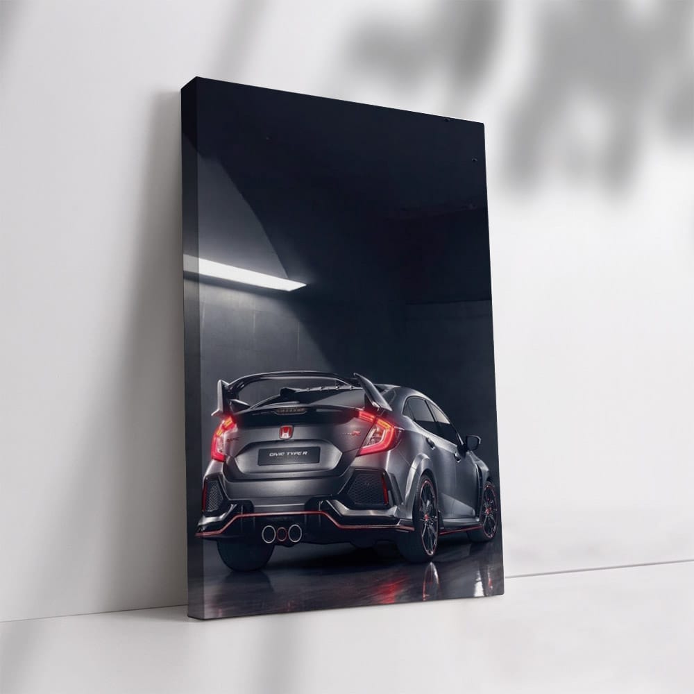 Honda Civic Type R in Dim Garage - Power and Precision