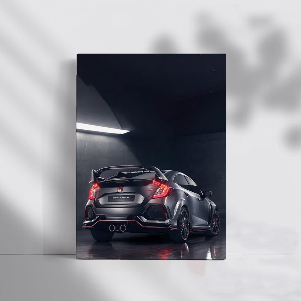 Honda Civic Type R in Dim Garage - Power and Precision