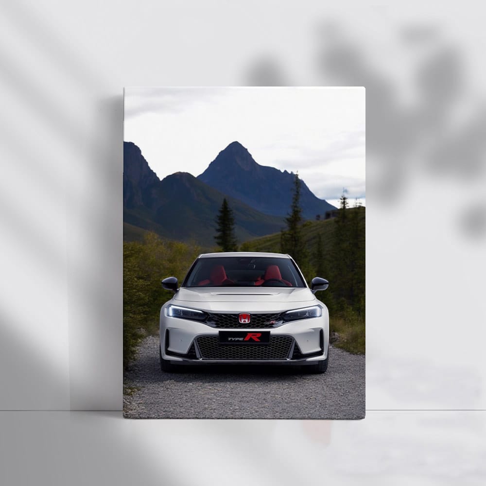 Honda Civic Type R Tackles Gravel Road, Peaks in View - Adventurous