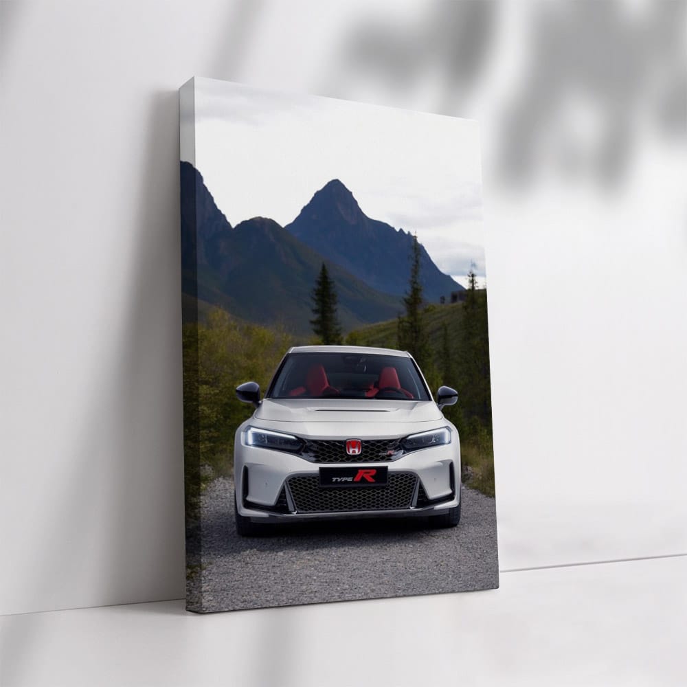 Honda Civic Type R Tackles Gravel Road, Peaks in View - Adventurous