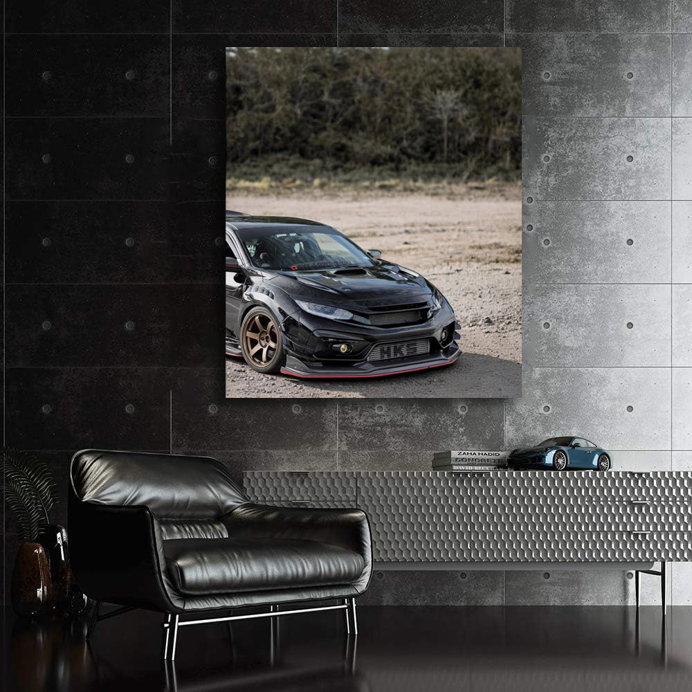 Black Honda Civic Off-Road Adventure - Rugged and Reliable