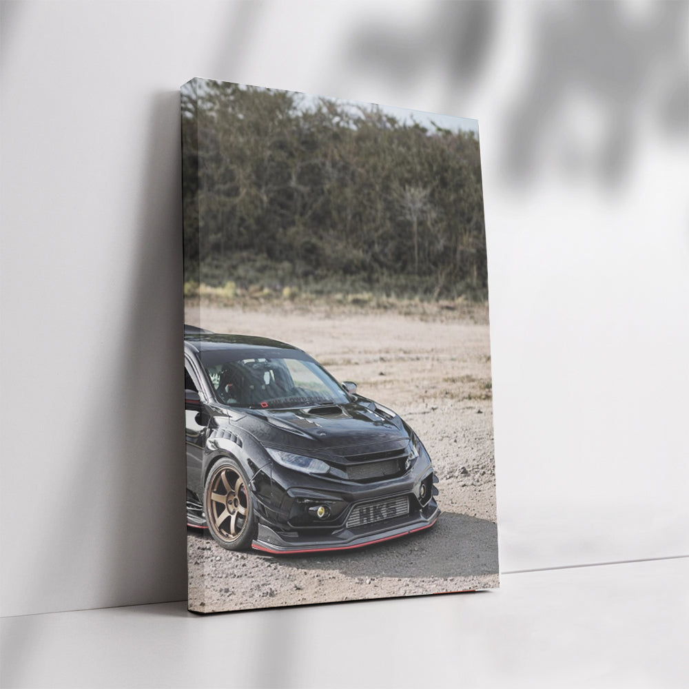 Black Honda Civic Off-Road Adventure - Rugged and Reliable