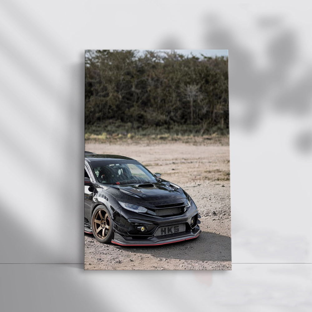 Black Honda Civic Off-Road Adventure - Rugged and Reliable