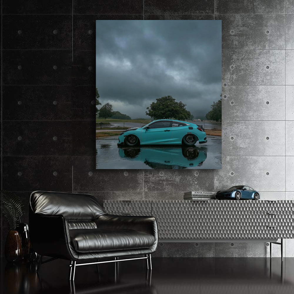 Honda Civic Under Cloudy Skies - Reliable and Stylish
