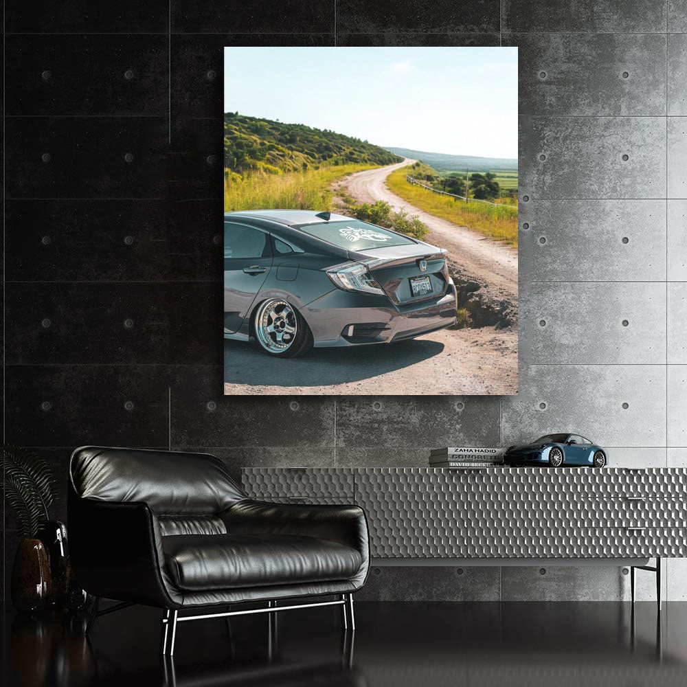 Honda Civic Amidst Nature - Blend of Style and Efficiency