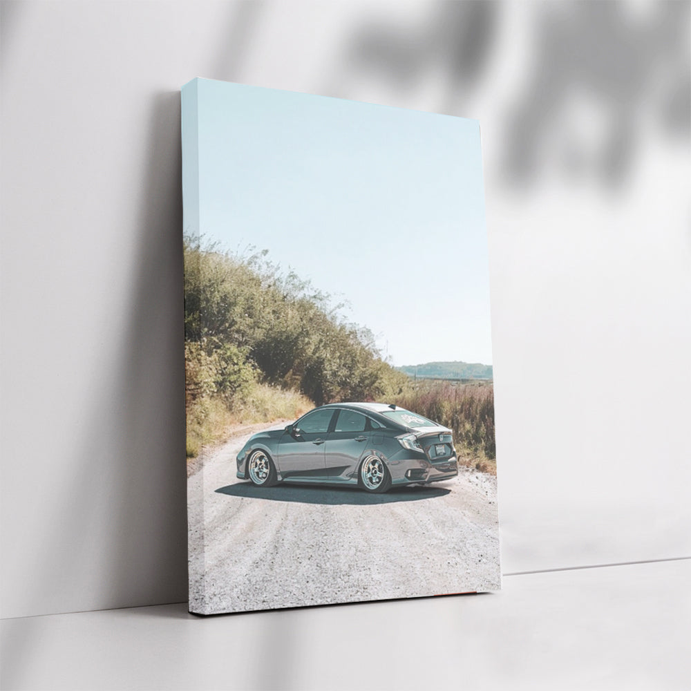 Honda Civic in Scenic Nature - Reliable and Stylish Ride