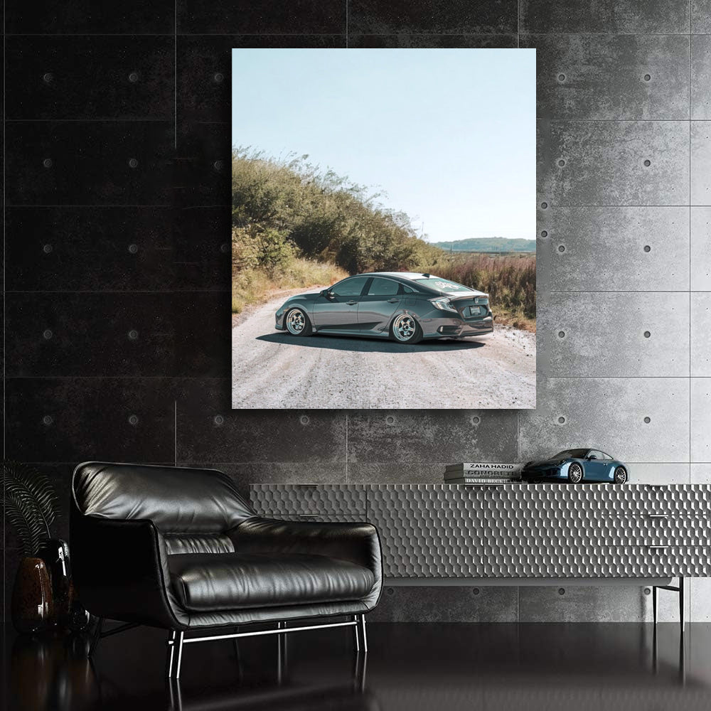 Honda Civic in Scenic Nature - Reliable and Stylish Ride