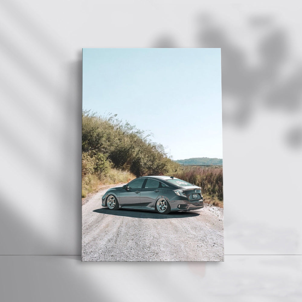 Honda Civic in Scenic Nature - Reliable and Stylish Ride
