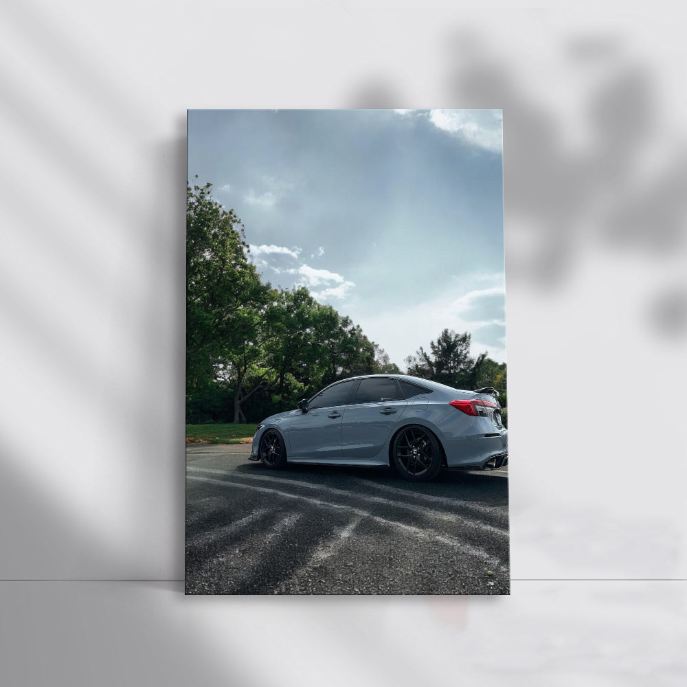 Honda Civic in Natural Setting - Stylish and Efficient