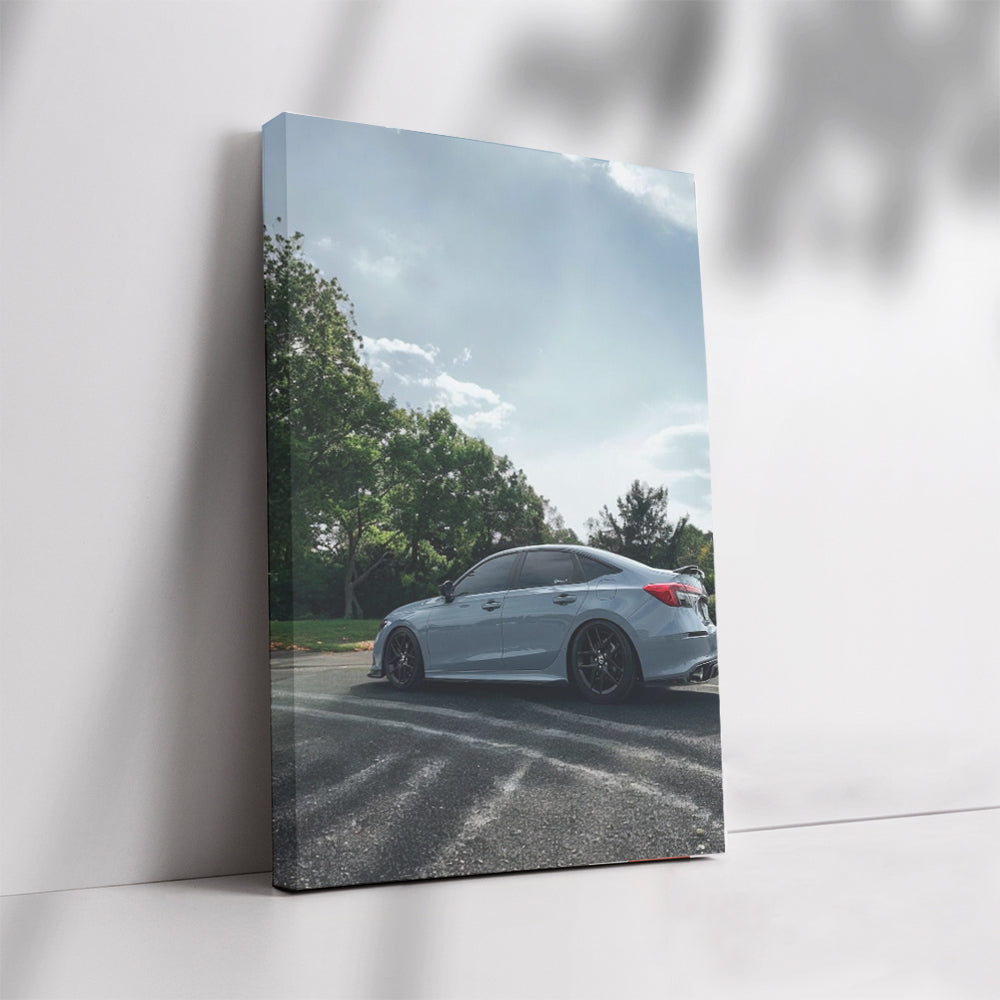 Honda Civic in Natural Setting - Stylish and Efficient