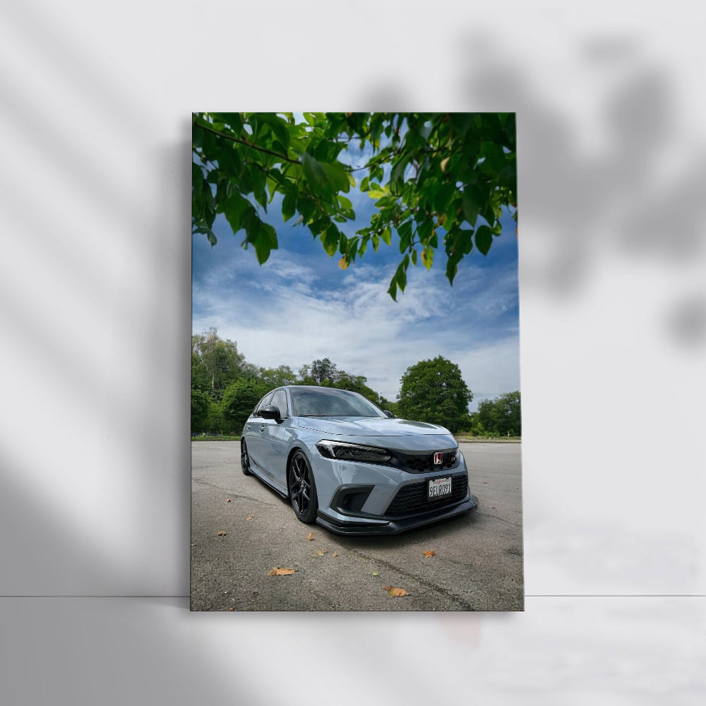 Honda Civic in Natural Setting - Fuel-Efficient and Reliable
