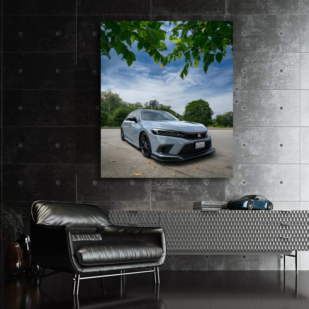 Honda Civic in Natural Setting - Fuel-Efficient and Reliable