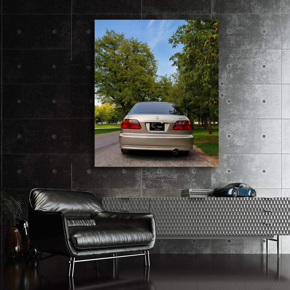 Honda Civic Exploring Nature - Sleek and Adventurous