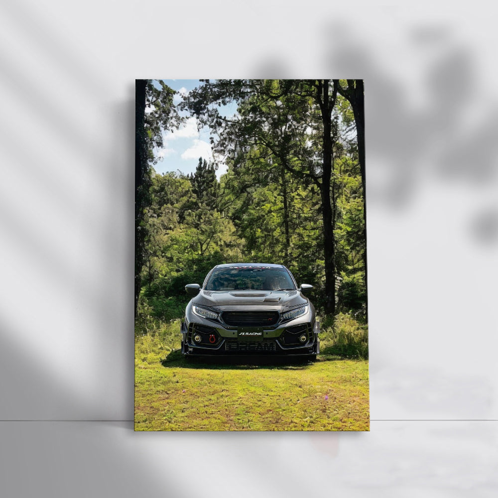 Honda Civic in Forest - Compact Adventure Machine